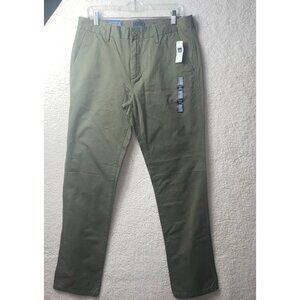 NWT GAP THE LIVED-IN STRAIGHT MEN'S PANTS KHAKIS OLIVE GREEN 33x34 NEW WITH TAG